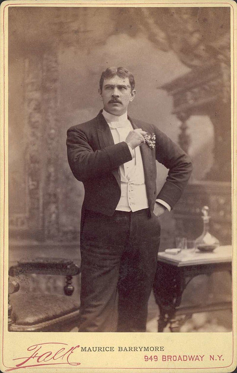 Actor Maurice Barrymore as Wilding in <i>Captain Swift</i> (1888).