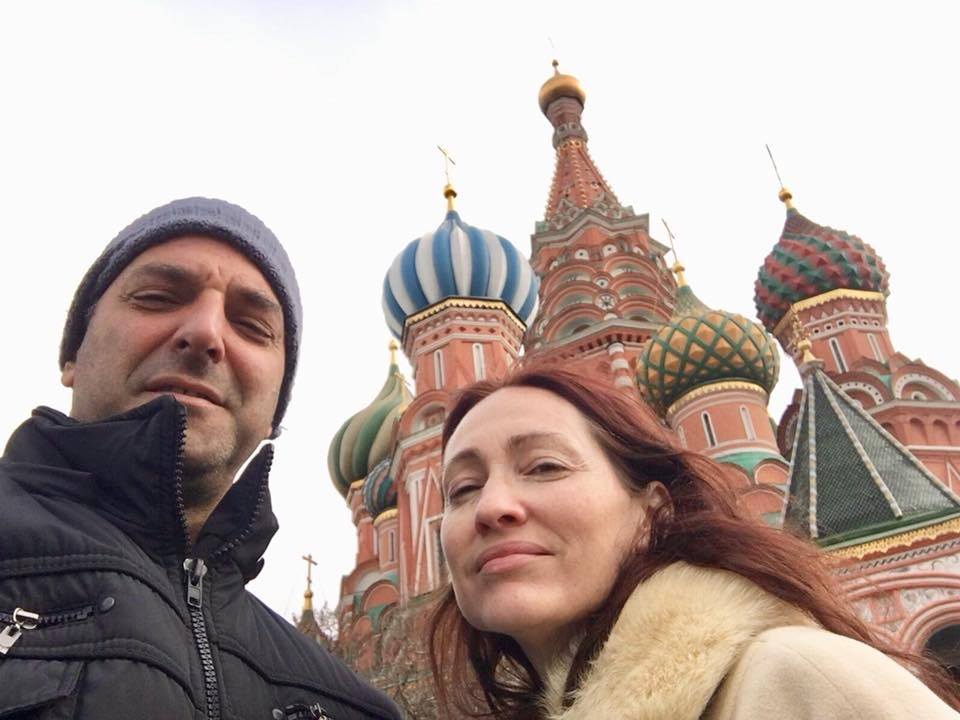 Elisabeth and her husband Jeremy in Moscow