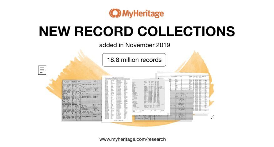 New Historical Records Added in the First Half of November 2019