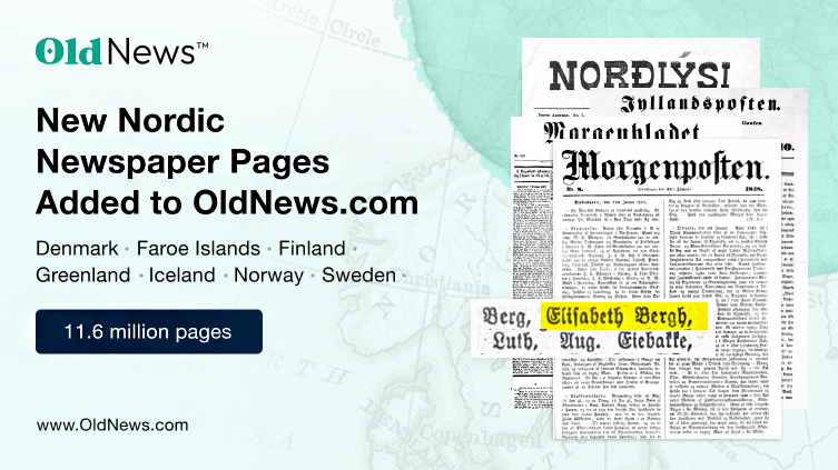 Millions of Nordic Newspaper Pages Added to OldNews.com