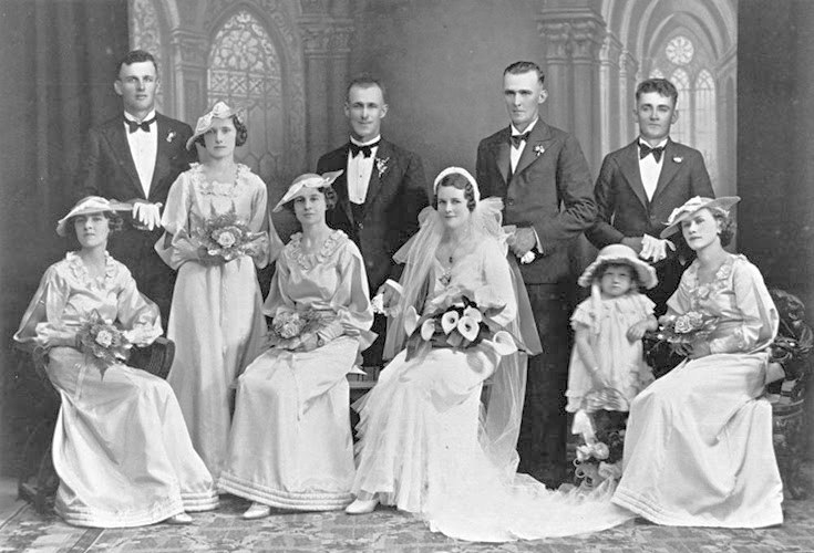 Een bruiloftsfeest in 1930