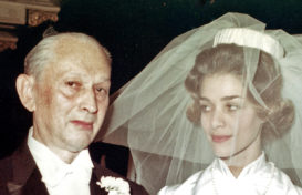 Philip Hoffman and Carol on her wedding day