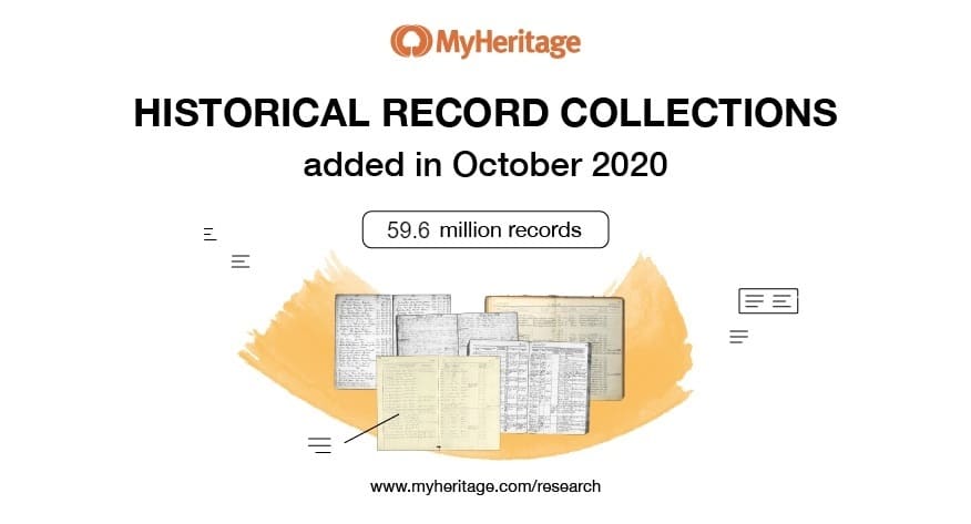 Historical Record Collections Added in October 2020