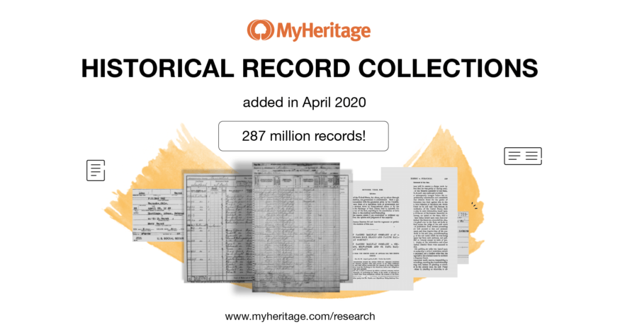 Historical Record Collections Added in April 2020
