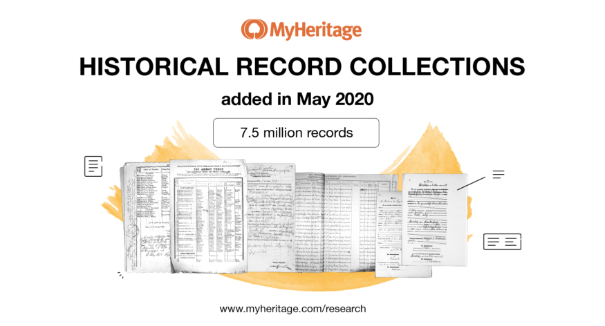 Historical Record Collections Added in May 2020