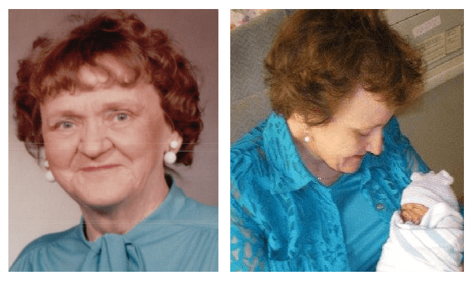 Från vänster, Peggys mamma Ida Stevens Clemens (1913-1984) och Peggy Lynne Clemens Lauritzen.