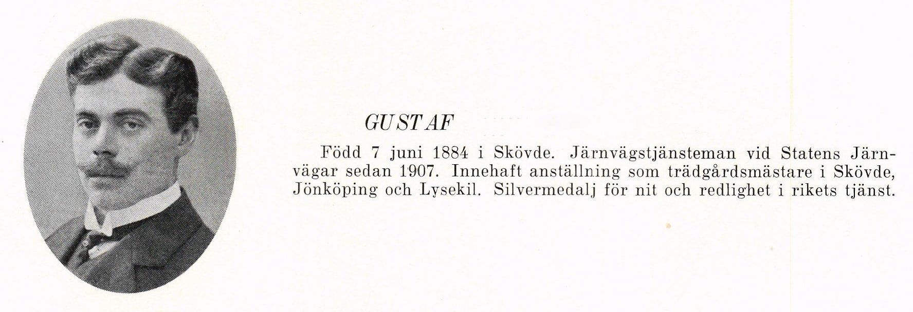 Dziadek od strony matki Barbro, Gustaf, szwedzkie archiwum portretowe