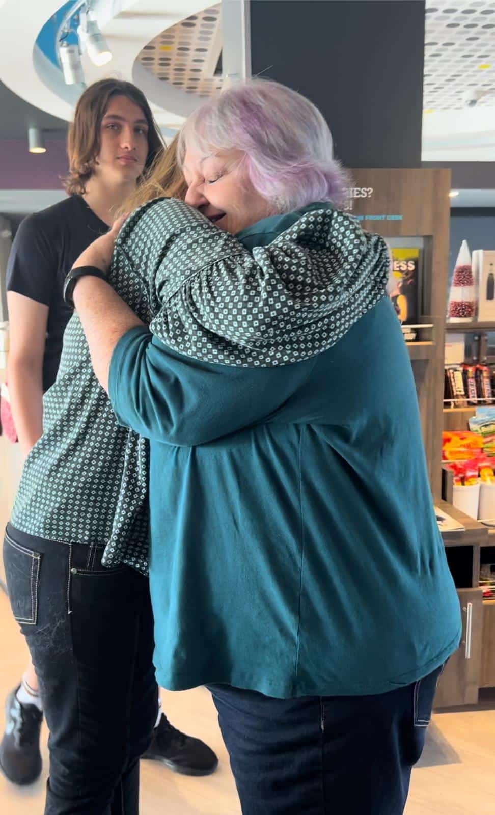 Angela embraces her daughter for the first time in 50 years
