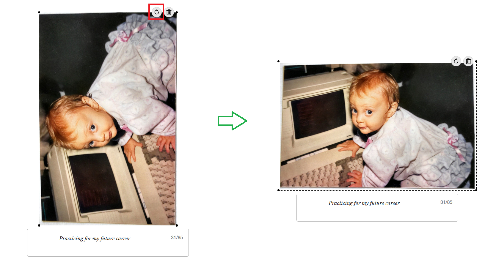 Rotating a photo