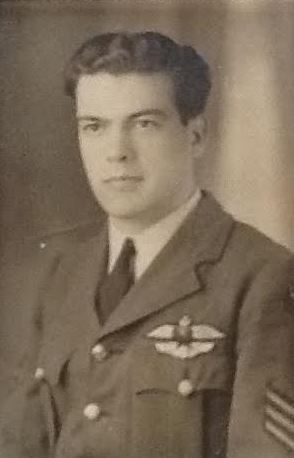 John Thomson, my father, was a pilot in the RAF during World War II. Photo improved by MyHeritage.