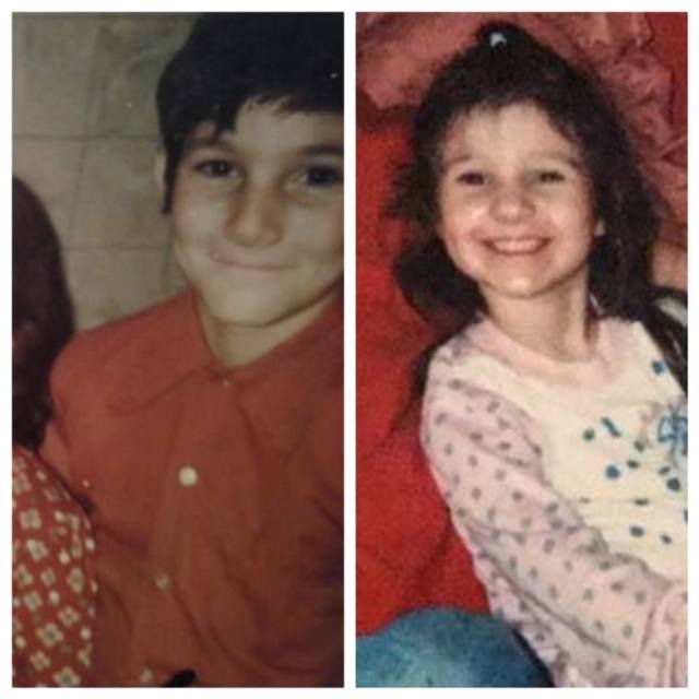 Vincent as a child (left), and Seraine as a child (right)