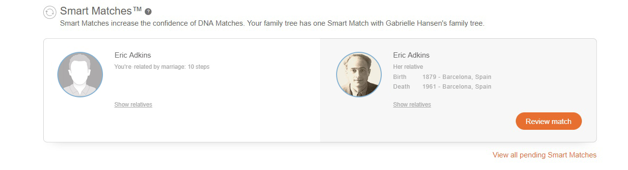 Smart Matches™ section (click to zoom)