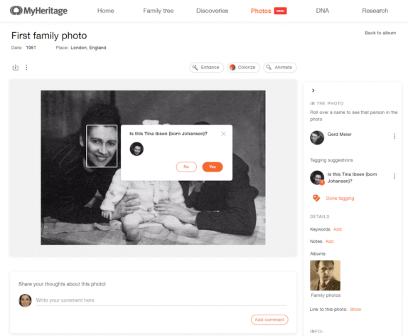 Suggestions Tagging New: Photo Tagger Enhancements - MyHeritage Blog