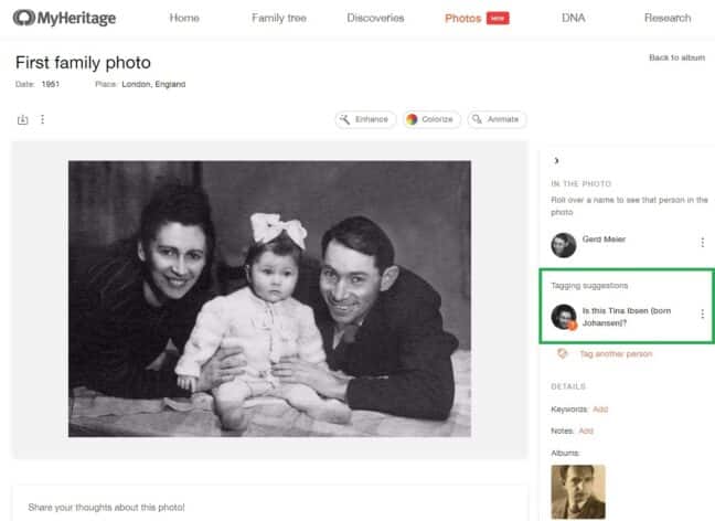 Suggestions Tagging New: Photo Tagger Enhancements - MyHeritage Blog