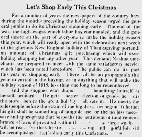 The Telegraph (Nashua, Hillsborough County, NH) – November 19, 1918