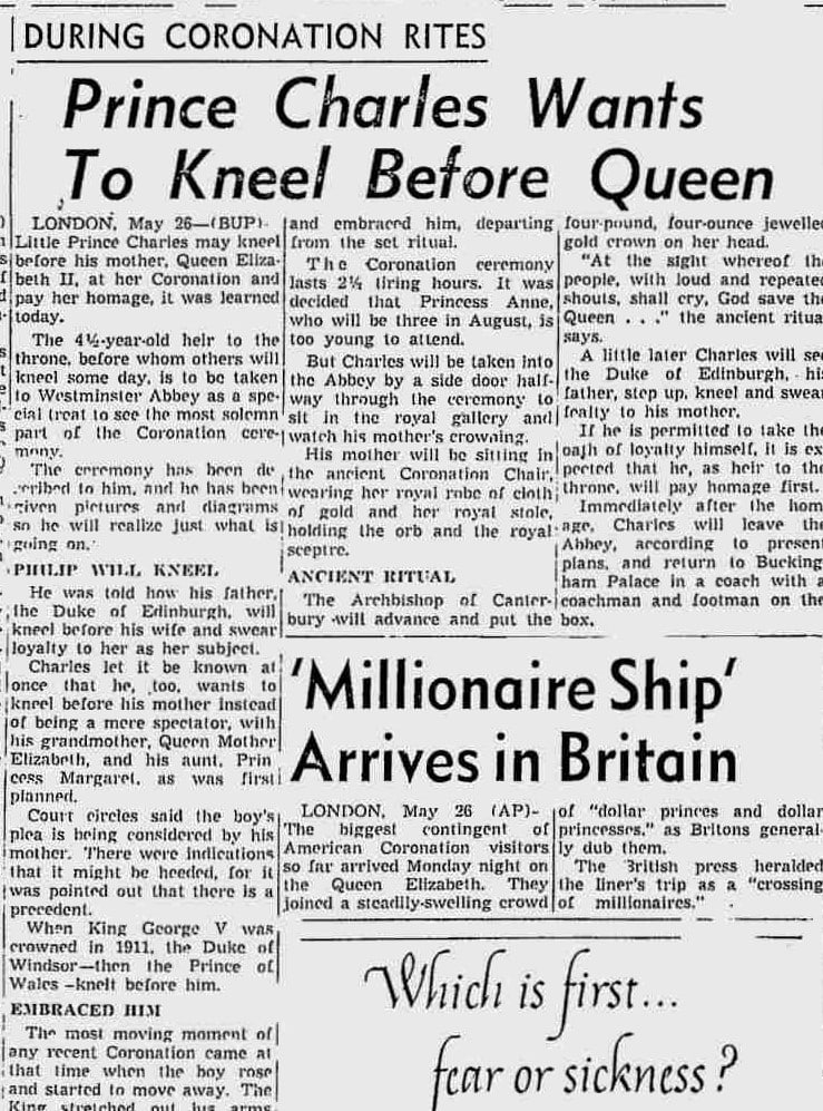 Clipping from The Vancouver Sun, May 25, 1953. Source: MyHeritage newspaper collection