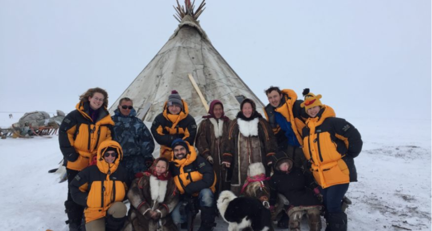 Our Tribal Quest team with the Nenets tribe in Siberia