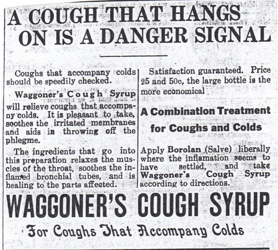 Waggoner Medicine ad from the archived collections of the Houston County, Tennessee Archives