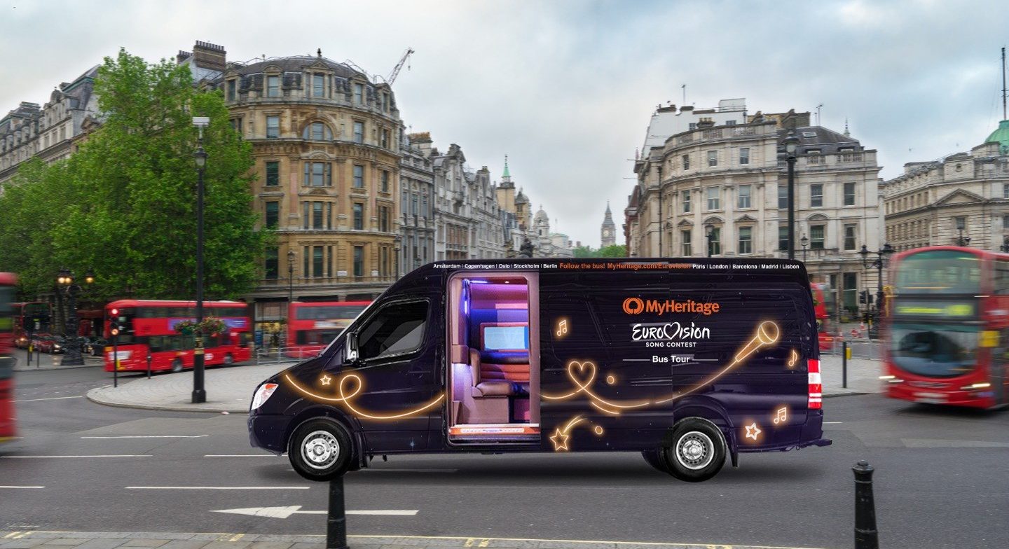 Guess Who’s Joining the MyHeritage Eurovision Bus Tour?