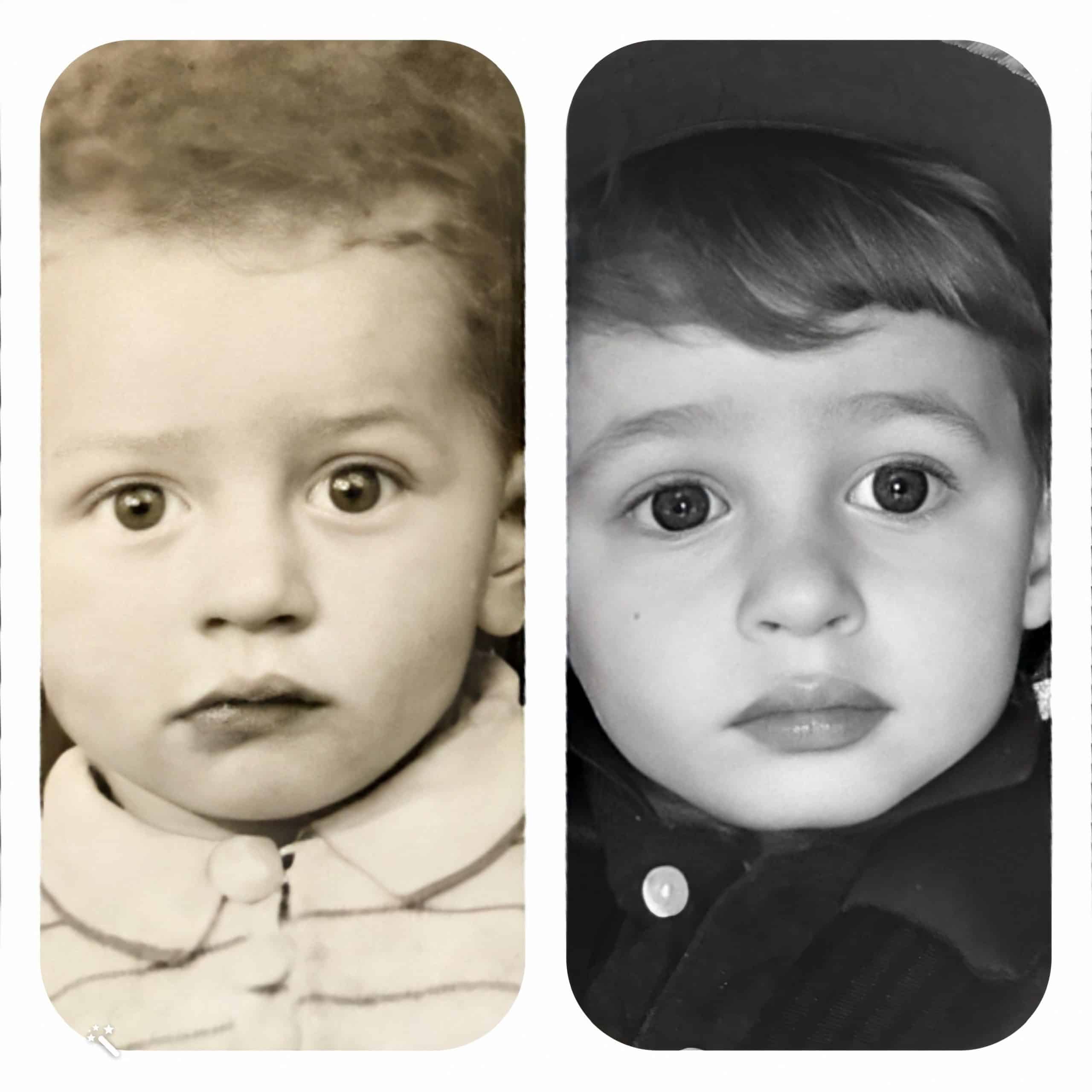 Images of very similar-lookin young boys side by side