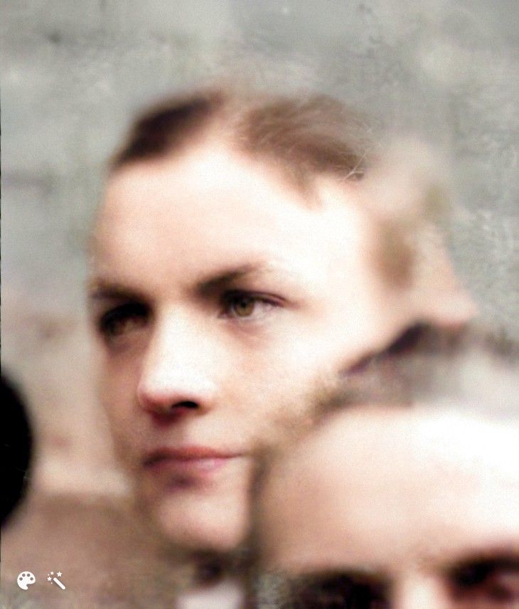 Enhanced and colorized close-up of my grandfather Hermann Hartmann