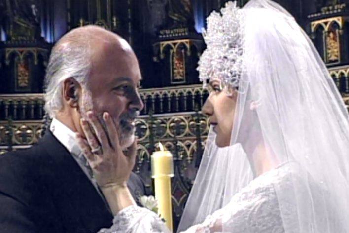 Céline Dion Family: Céline and René on their wedding day, December 17, 1994 [Credit: Entertainment Weekly]
