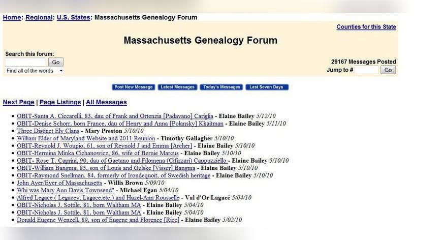 Sharing the Knowledge: Genealogy Discussion Groups Online