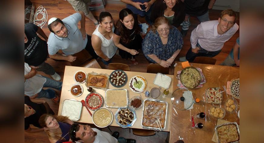 Home-made food at the MyHeritage office