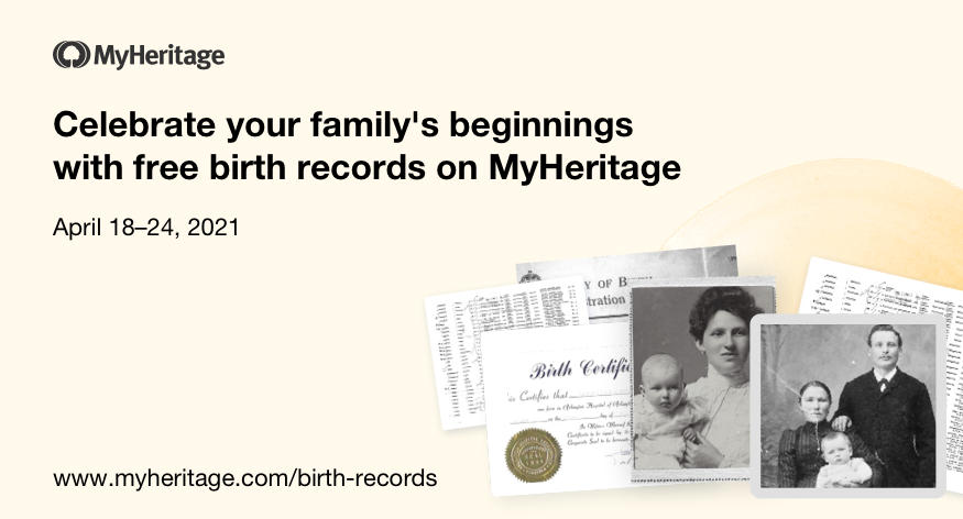 Celebrate Spring with Free Birth Records on MyHeritage