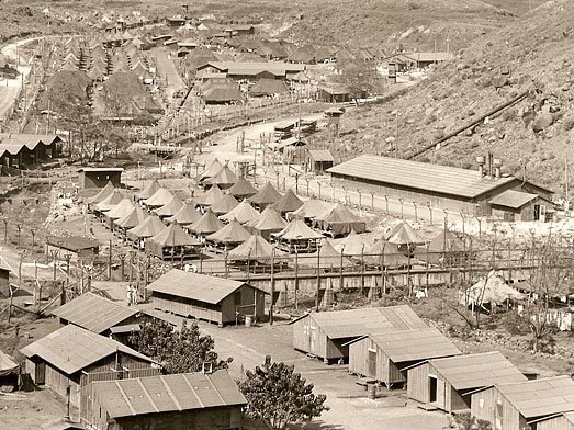 Hawaii's Honouliuli Internment Camp held thousands of prisoners of war and hundreds of Japanese-American citizens during World War II. [Credit: Japanese Cultural Center of Hawaii]