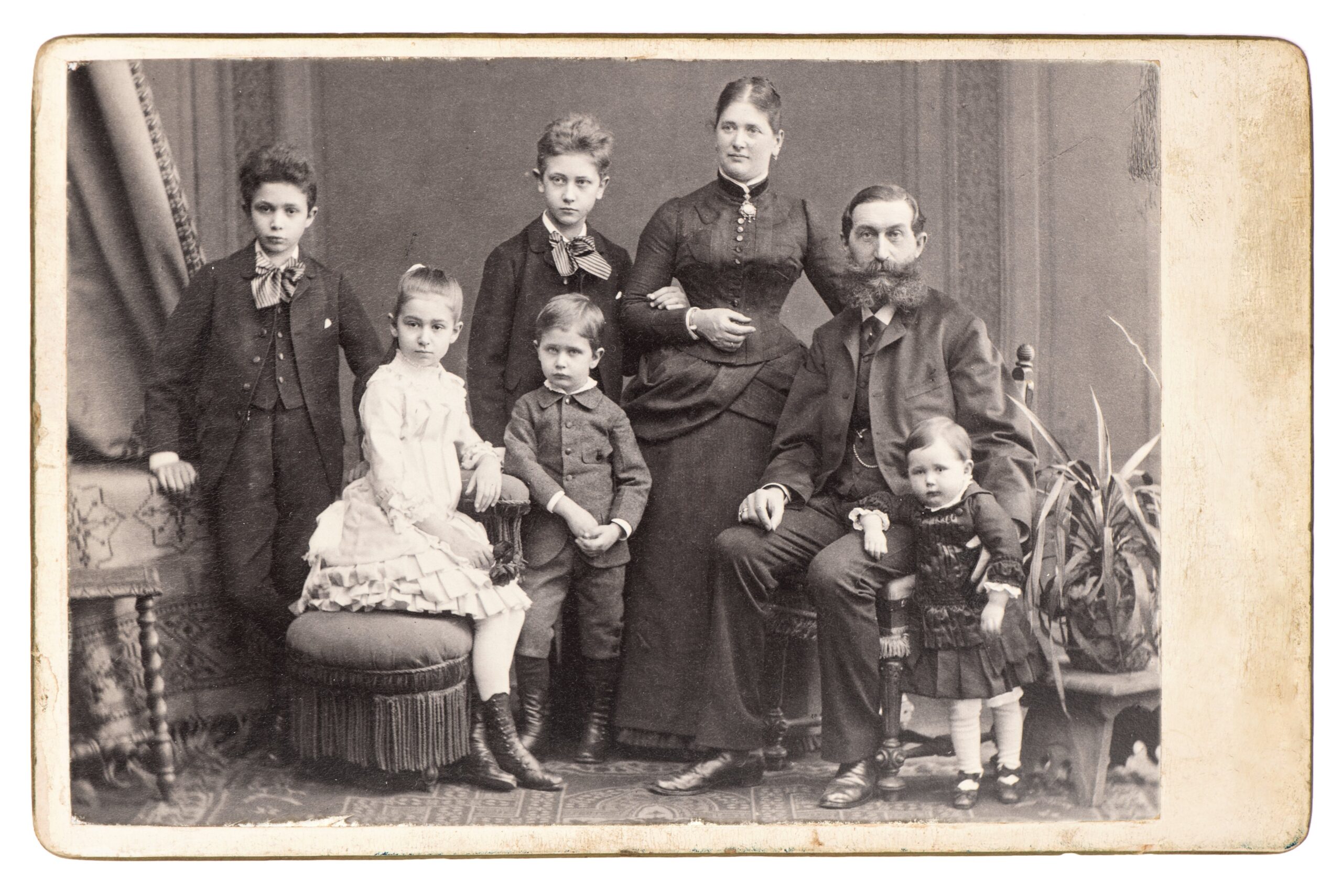  Formelt familiebilde tatt i Wien, Østerrike, 1885