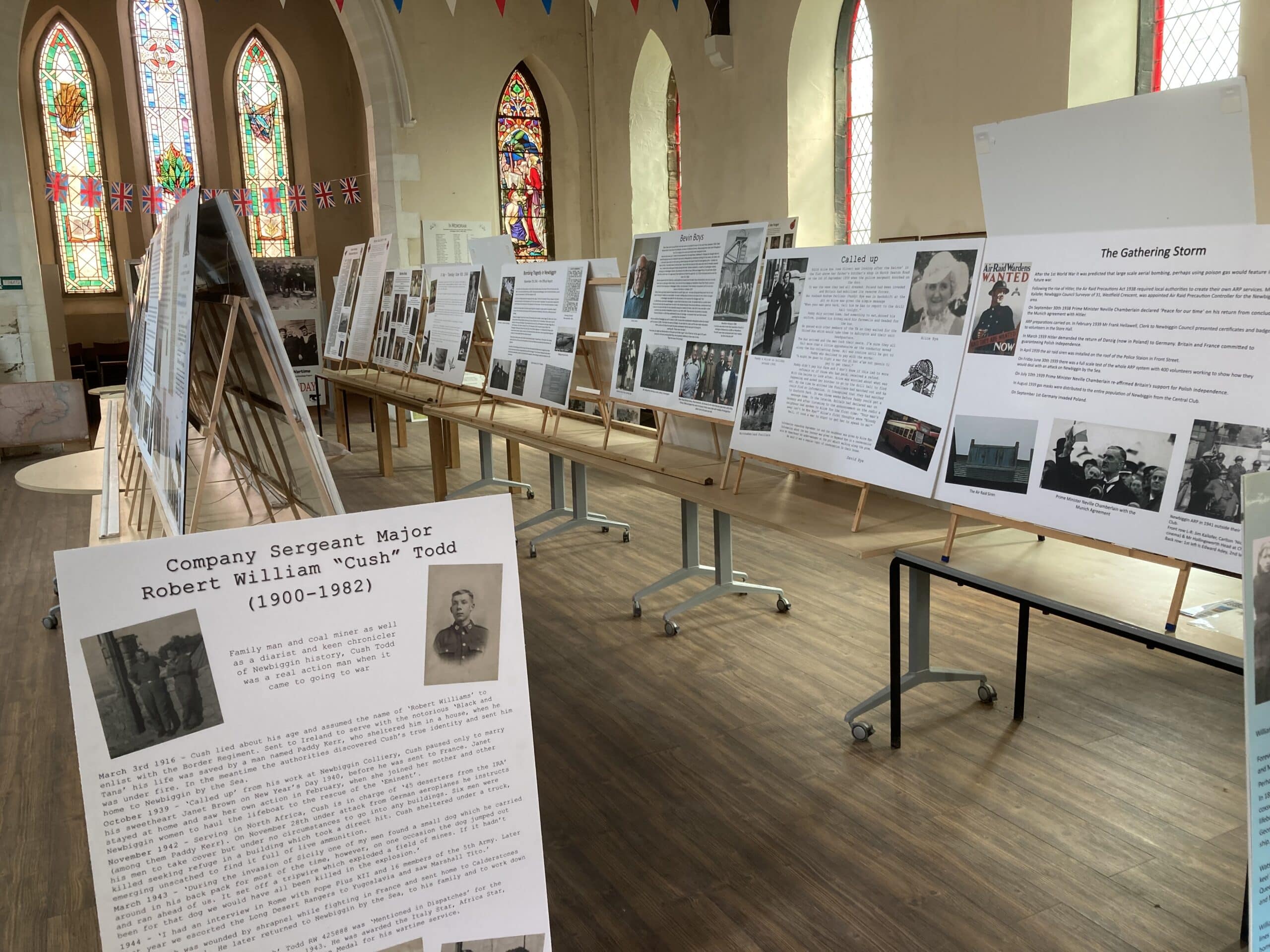 One of Newbiggin-by-the-sea's family history exhibitions