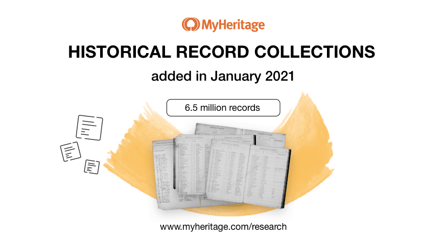 Historical Record Collections Added in January 2021