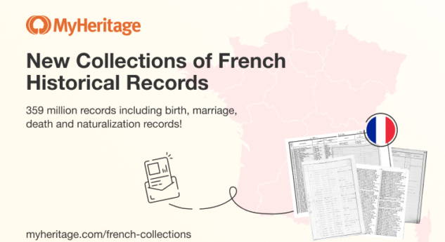 MyHeritage Publishes 359 Million Additional Historical Records from France 