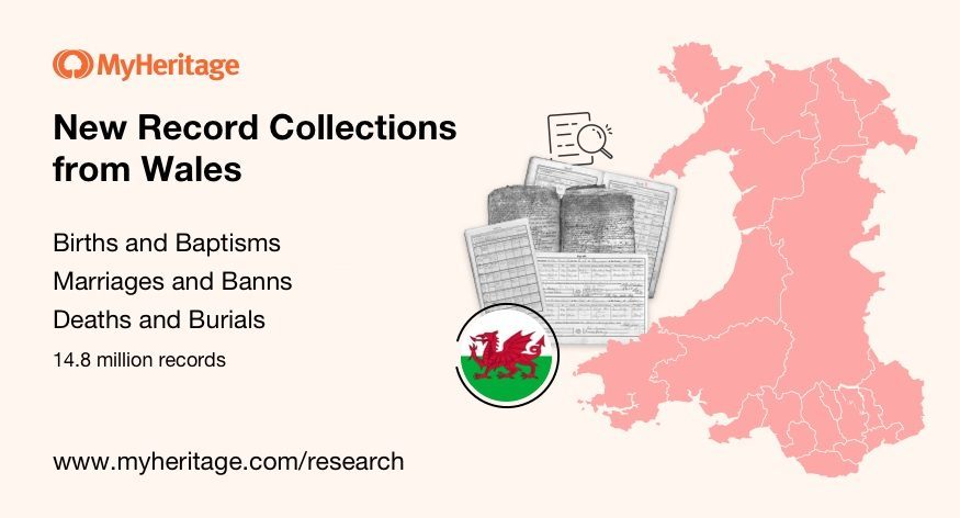 MyHeritage Releases Three Historical Record Collections from Wales