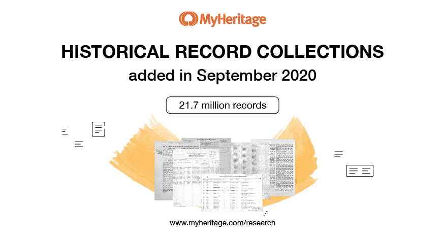 Historical Record Collections Added in September 2020