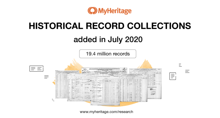 Historical Record Collections Added in July 2020