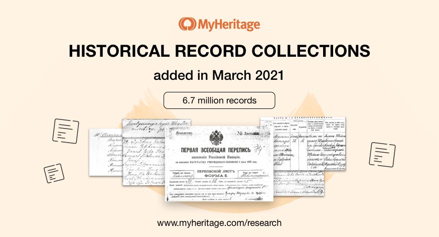 Historical Record Collections Added in March 2021