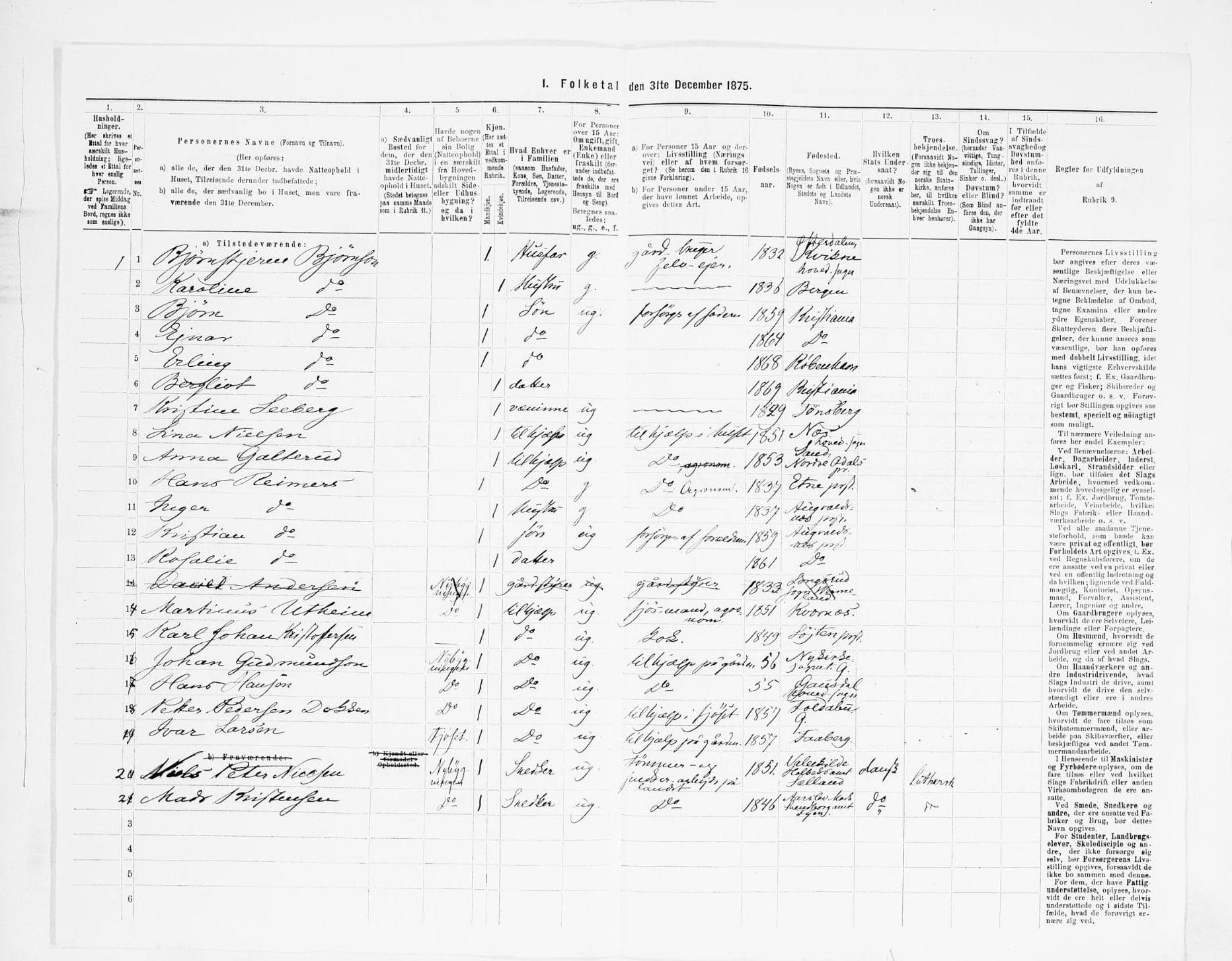 1875 census record of Bjørnstjerne Bjørnson [MyHeritage 1875 Norway Census Records]