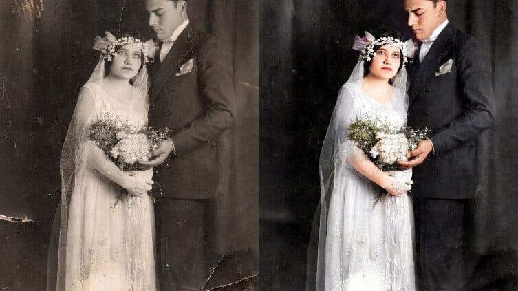 Architect Surprises Mother with Stunning Wedding Photo Restored by MyHeritage