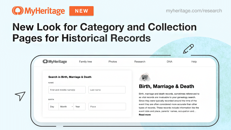 New Look for Category and Collection Pages for Historical Records