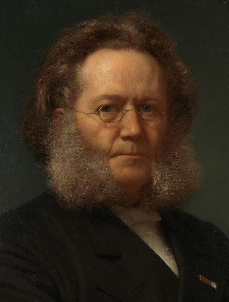 Portrait of Henrik Ibsen by Henrik Olrik, 1879. [Credit: National Museum of Art, Architecture and Design, Oslo]  