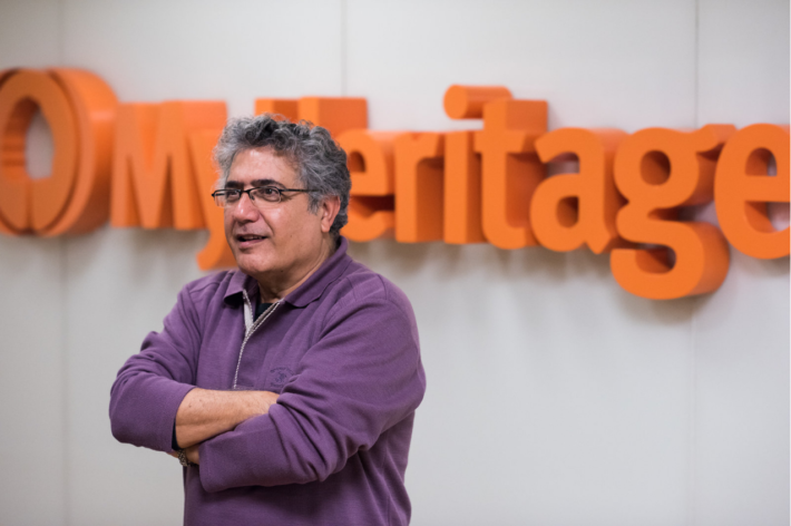 Yehuda Kantor visita la oficina de MyHeritage en enero de 2017
