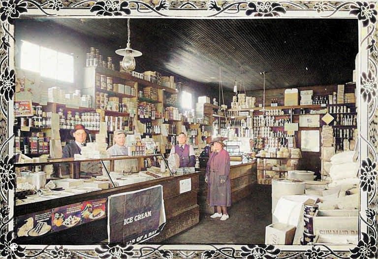 McCormack & Co. grocery store in Seattle, ca. 1920. Photo colorized by MyHeritage