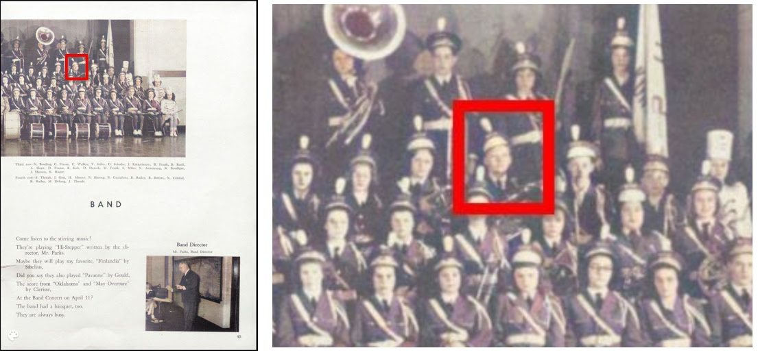 Neil Armstrong in the school band