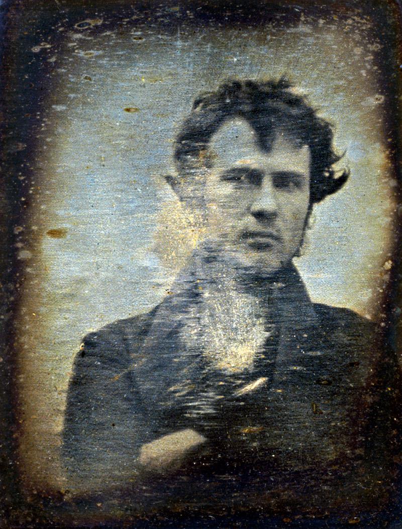 In this image from 1839, the world’s first clear human photograph, Dutch chemist Robert Cornelius took a photograph of himself.