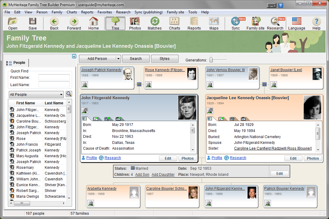 Family Tree Builder 7.0's updated user interface