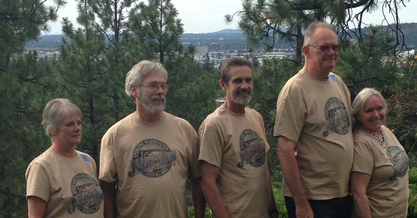 5 of 7 Siblings 2014 Cathy and four of her six siblings, at a 2014 reunion