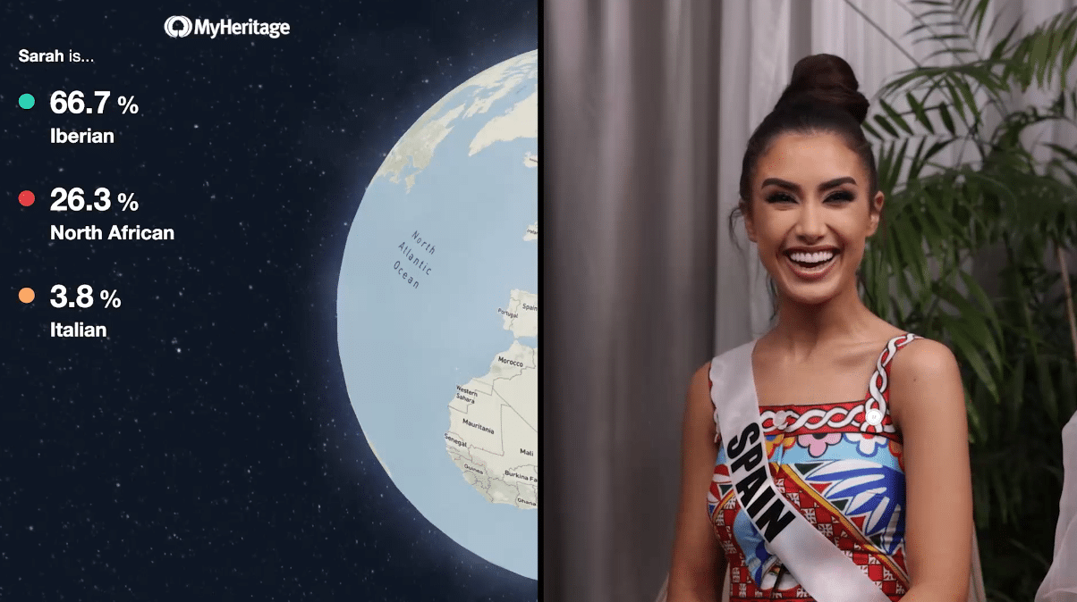 MyHeritage Reveals Origins of Miss Spain Sarah Loinaz