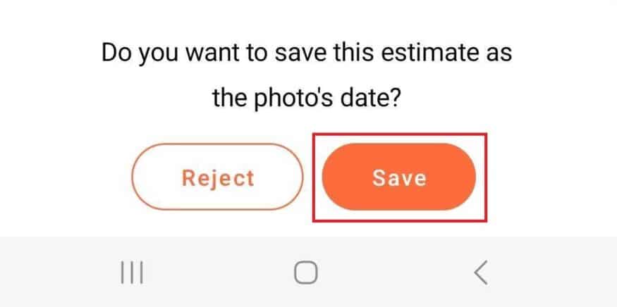 Save or reject an estimate